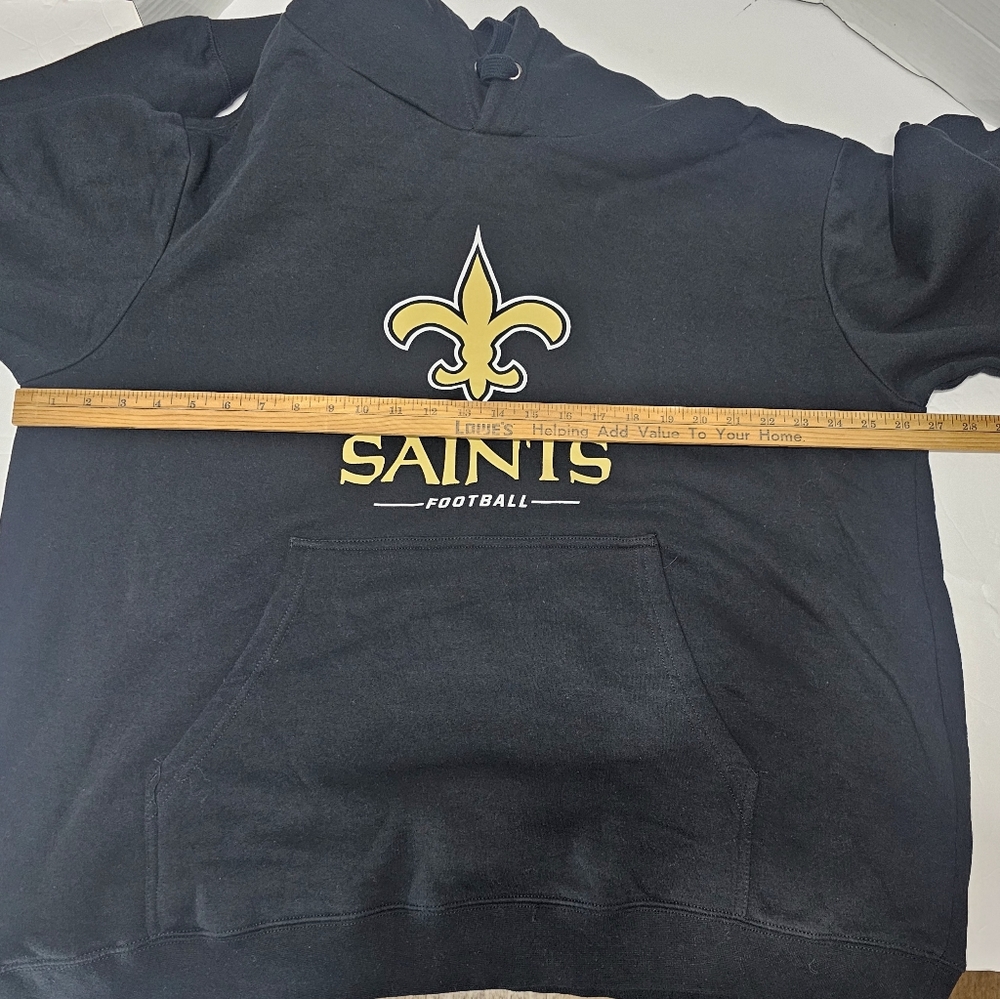 NFL Saints New Orleans Hoddie Sweater Pro Line Hoodie 2XL Black Mens - Picture 8 of 11